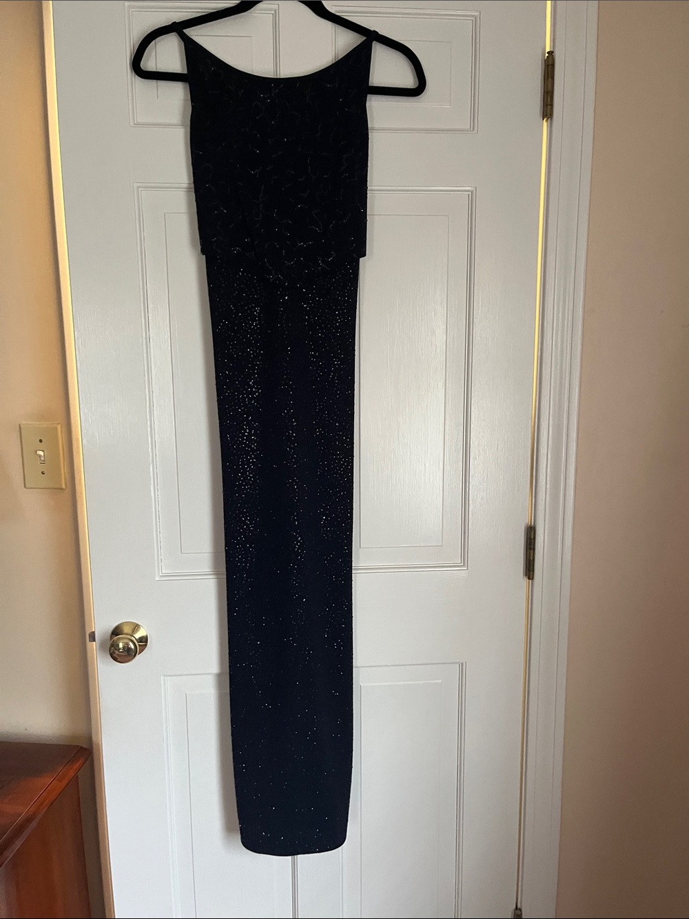 Sparkling Midnight Blue Evening Gown